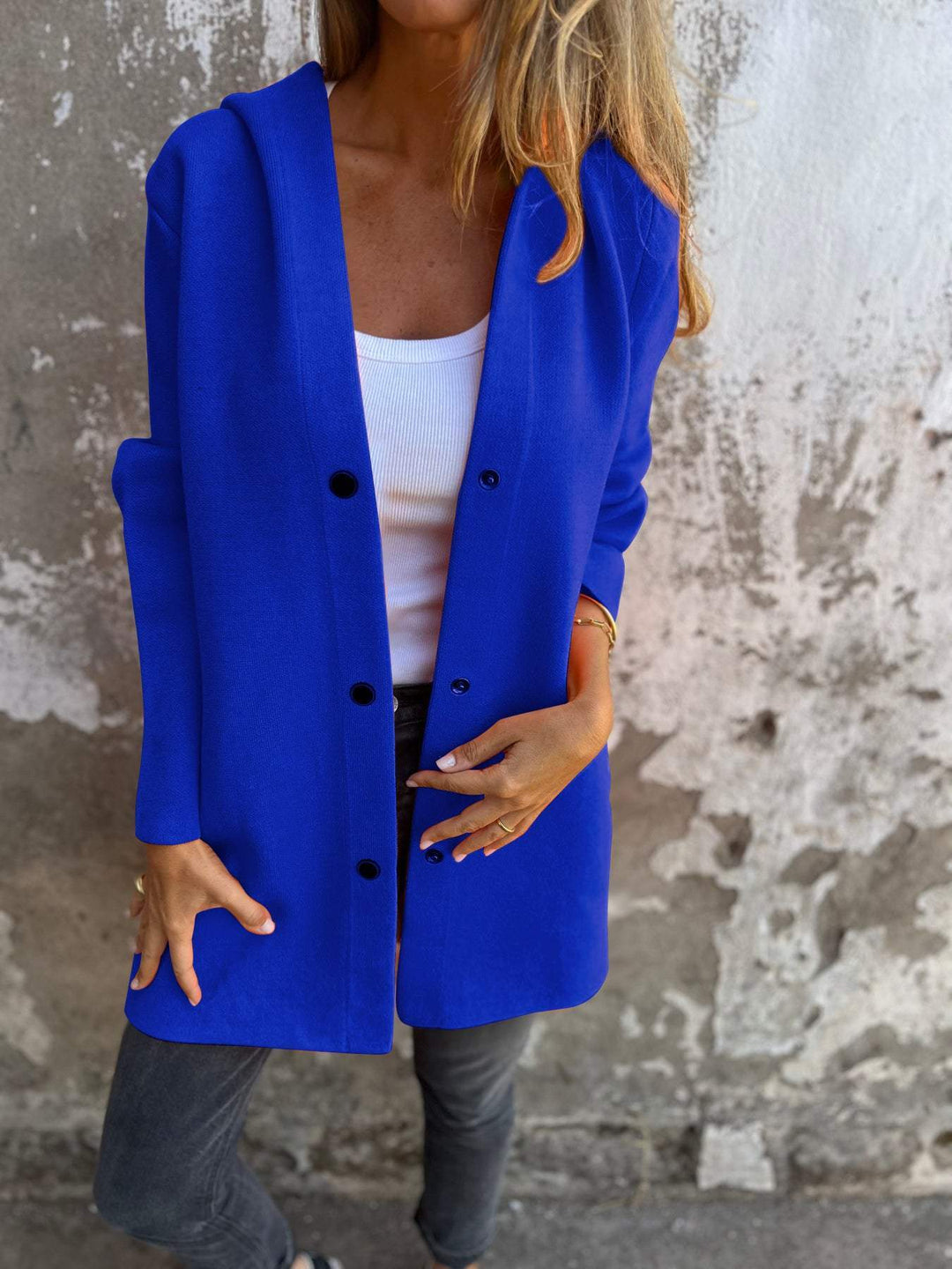 Cappotto con bottoni Élise™ elegante e raffinato per donna