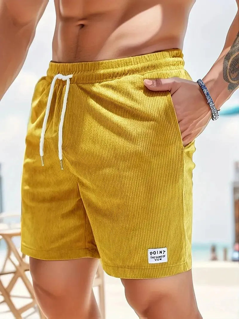 Pantaloncini corti da uomo - Tissu Léger et Respirant avec Taille Élastique à Cordons de Serrage