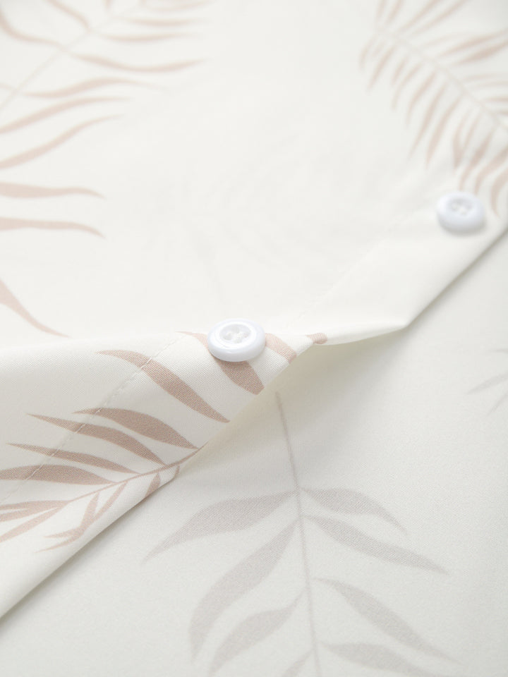 Elegante T-shirt tropicale da uomo con doppio taglio unico e suggestivo motivo di nappe esotiche