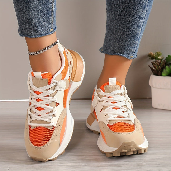 Eleganti scarpe sportive da donna con mesh traspirante, allacciatura e ammortizzazione efficace per il massimo comfort e un look alla moda