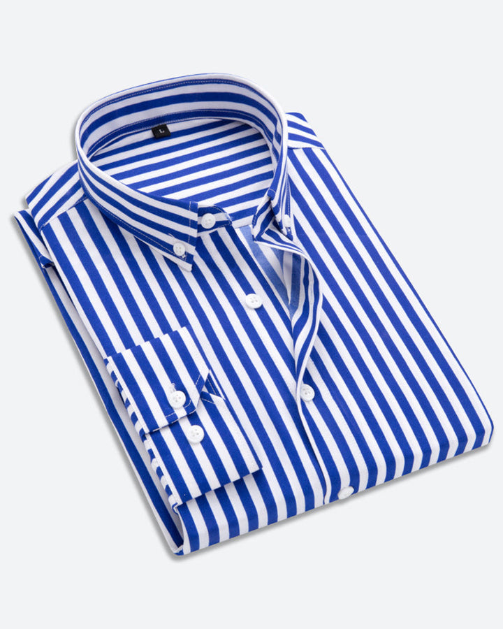 Elegante Businesshemd da uomo con lancette in stile classico e bottoni a pressione - Perfetto per un look formale.