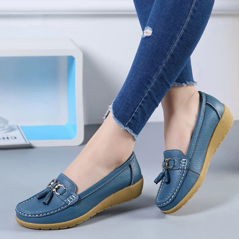 Ballerine eleganti da donna in pelle Alinne - Abbigliamento elegante e confortevole