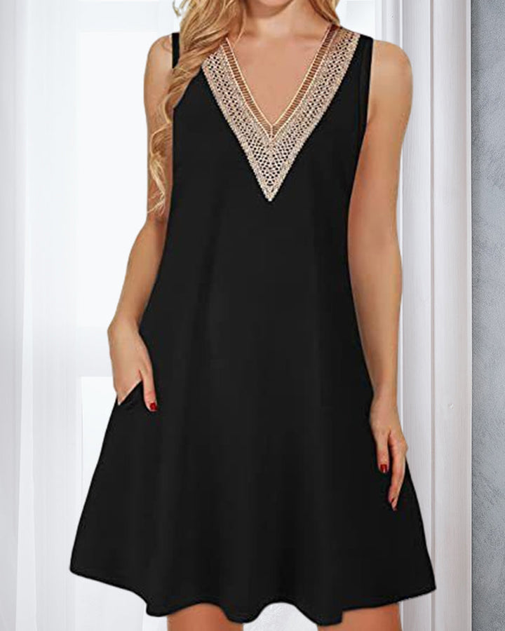 Elegante e traspirante chaleco sin mangas con escote en V para mujer