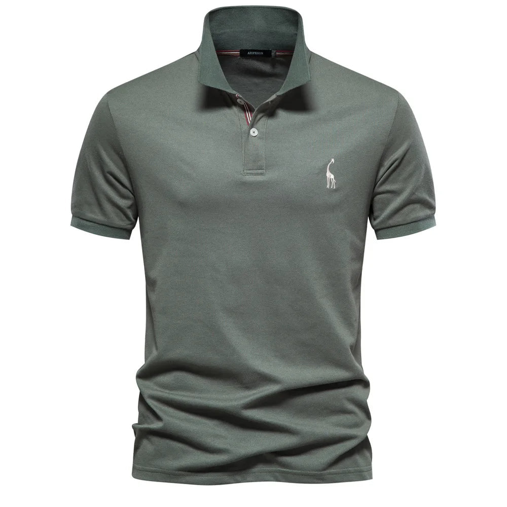 UrbanElite - Elegante polo da uomo con ricami raffinati, che assicura un look senza tempo e alla moda