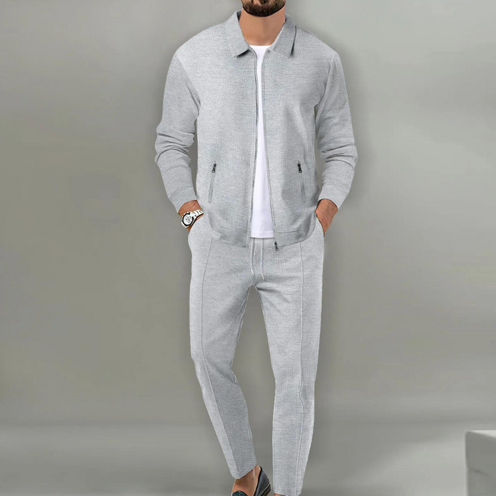Elegante set da uomo con gilet con frange e pantaloni corti - perfetto per l'estate