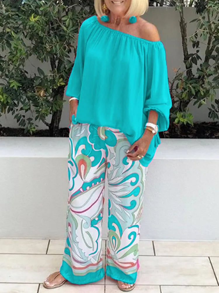Angelique - Elegante set a due pezzi con spalle scoperte per un look unico e alla moda
