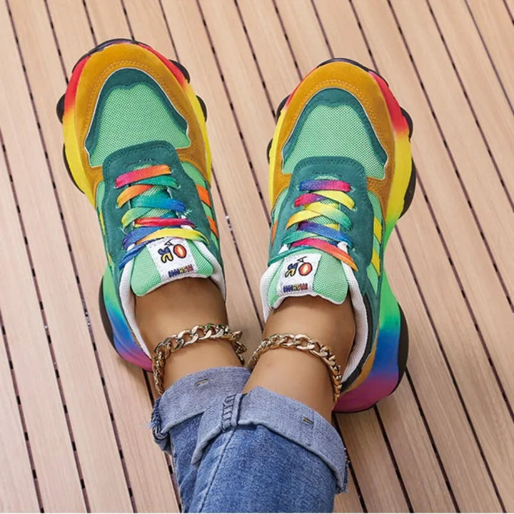 ActiveStep - Scarpe da ginnastica multicolori alla moda su una suola spessa per uno stile unico e il massimo del comfort