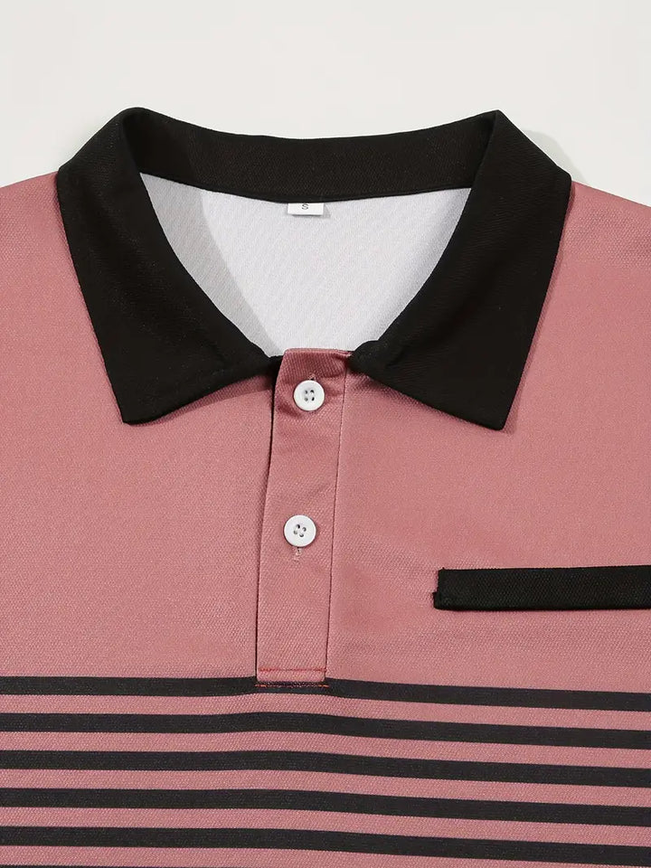Polo elegante da uomo slim fit con cintura - maniche corte, look casual ed elegante