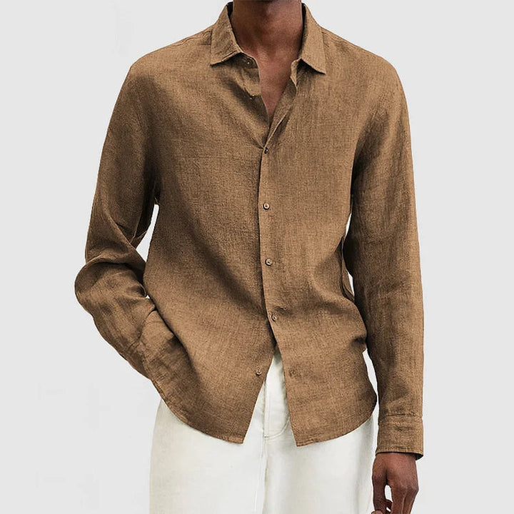 Gilet da uomo a maniche lunghe in morbido tessuto di cotone con bottoni - Stile casual, disinvolto e vestibilità comoda