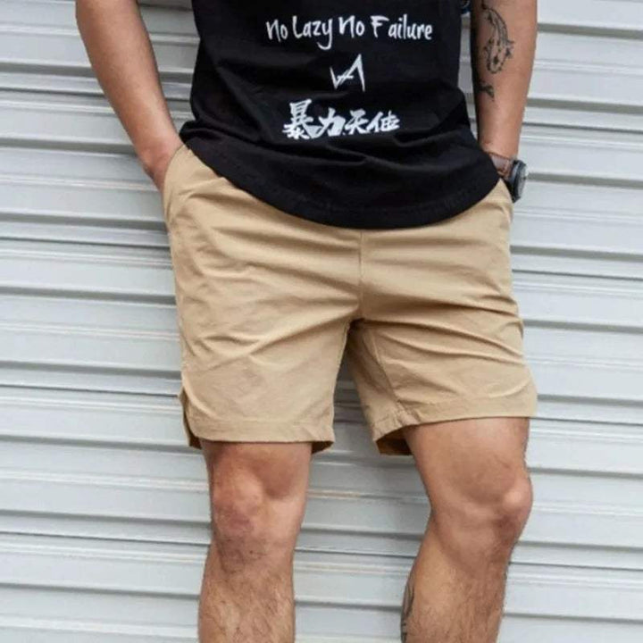 Pantaloncini sportivi lunghi da uomo con vestibilità elastica e coulisse sul fondo - Comfort e stile per tutti i giorni - Au-Genou