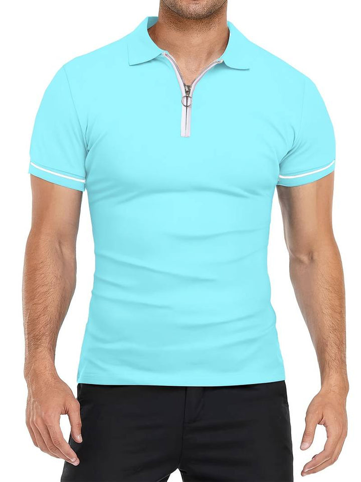 Camisas Polos para Hombre de Ajuste Delgado con Manga Corta y Detalle de Contraste Elegante, Perfectas para un Estilo Moderno y Sofisticado