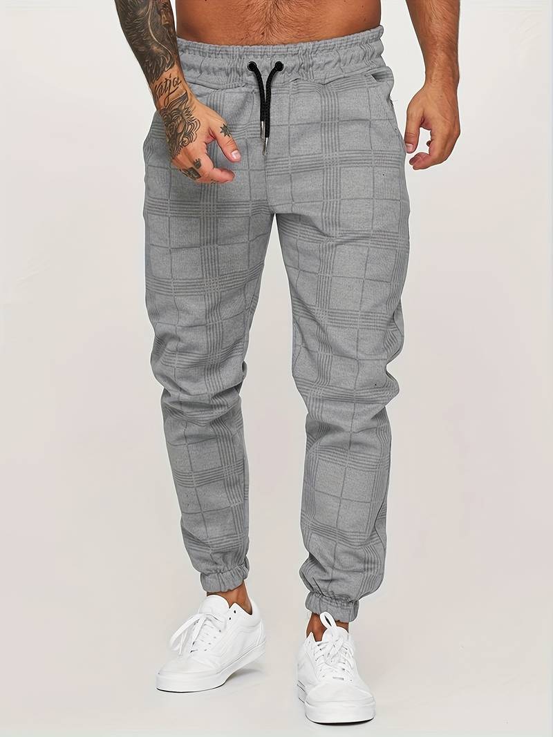 Joggers a quadri Slim Fit da uomo di UrbanFit - Un look casual elegante e confortevole