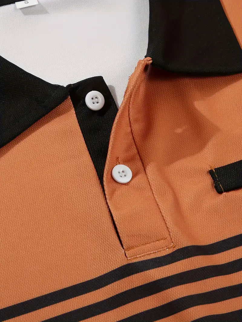 Polo elegante da uomo slim fit con cintura - maniche corte, look casual ed elegante
