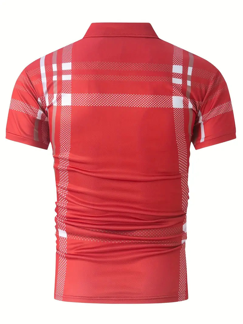 Camisa Polo para Hombre con Estilo Cuadrados - Ajuste Slim y Manga Corta para un Look Casual y Clásico
