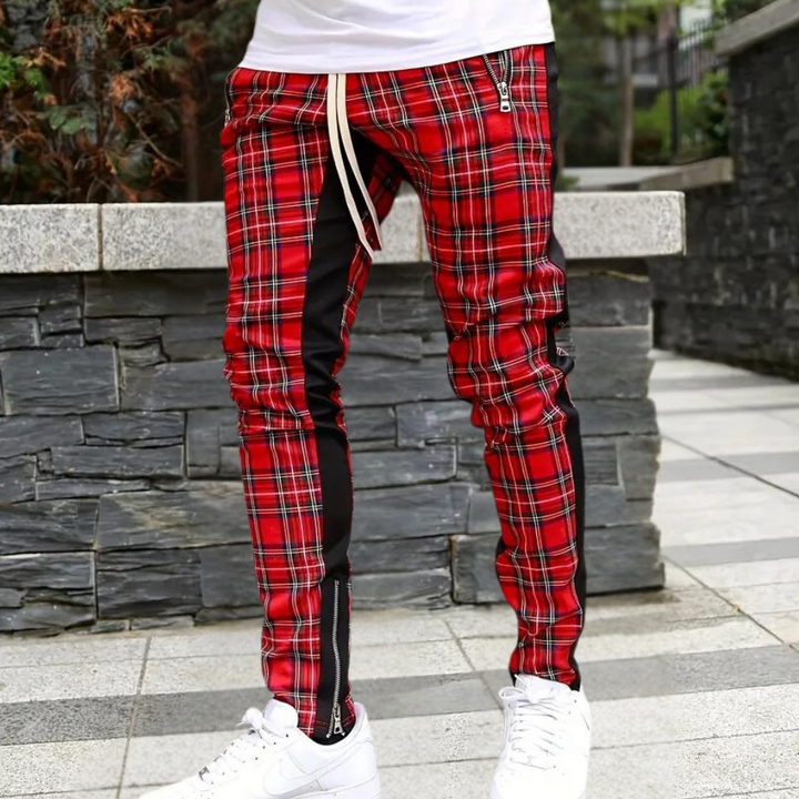 Pantaloni da uomo alla moda con motivo a quadri di tendenza