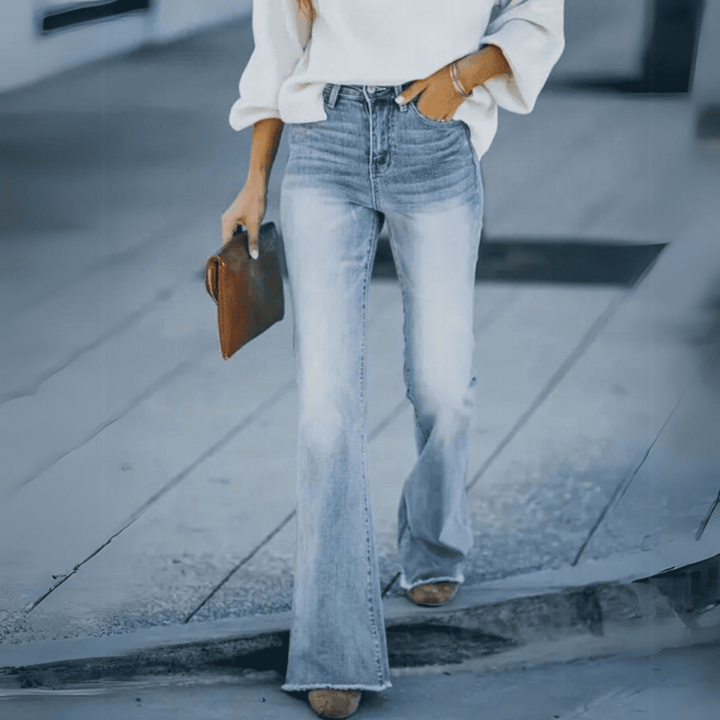 Veya - Jeans a vita alta da donna comodi e alla moda per uno stile elegante e confortevole