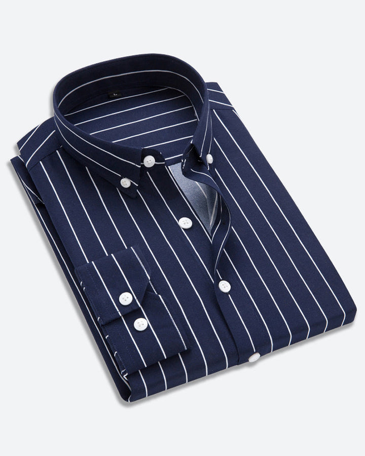Elegante Businesshemd da uomo con lancette in stile classico e bottoni a pressione - Perfetto per un look formale.