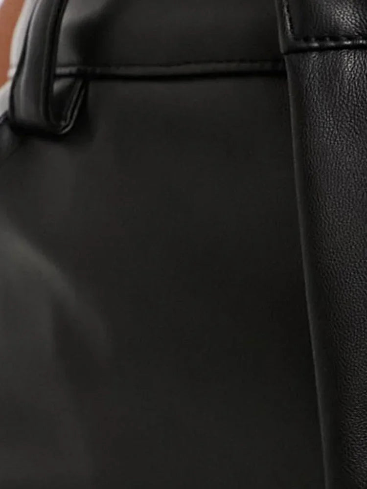 Eleganti pantaloni in pelle a vita alta da uomo di Avenne - stile di lusso per i più esigenti