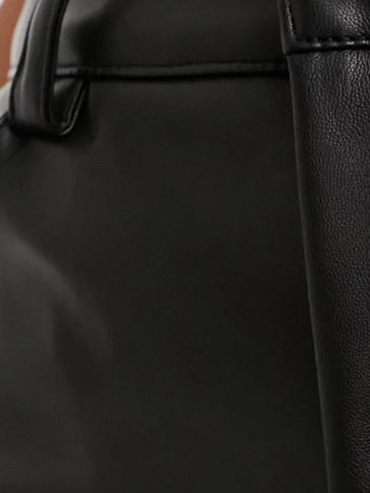 Eleganti pantaloni in pelle a vita alta da uomo di Avenne - stile di lusso per i più esigenti