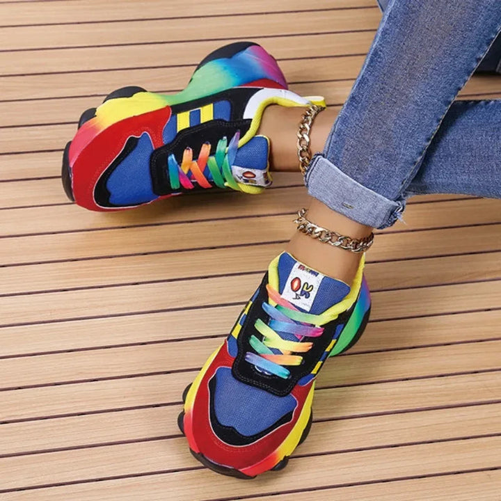 ActiveStep - Scarpe da ginnastica multicolori alla moda su una suola spessa per uno stile unico e il massimo del comfort