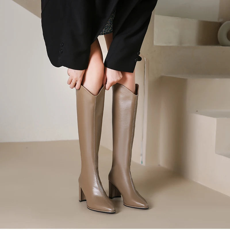 Callie - Eleganti stivali da donna al ginocchio per un look elegante e raffinato