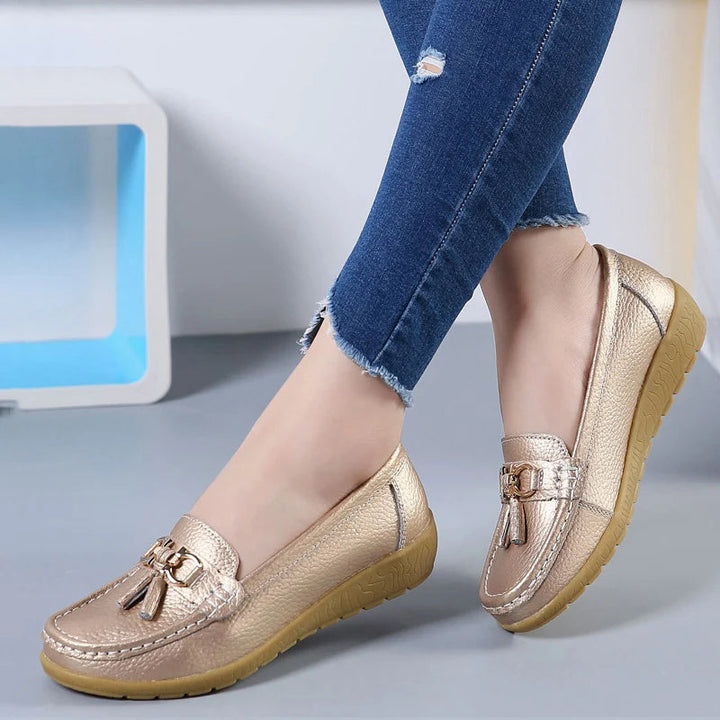 Ballerine eleganti da donna in pelle Alinne - Abbigliamento elegante e confortevole