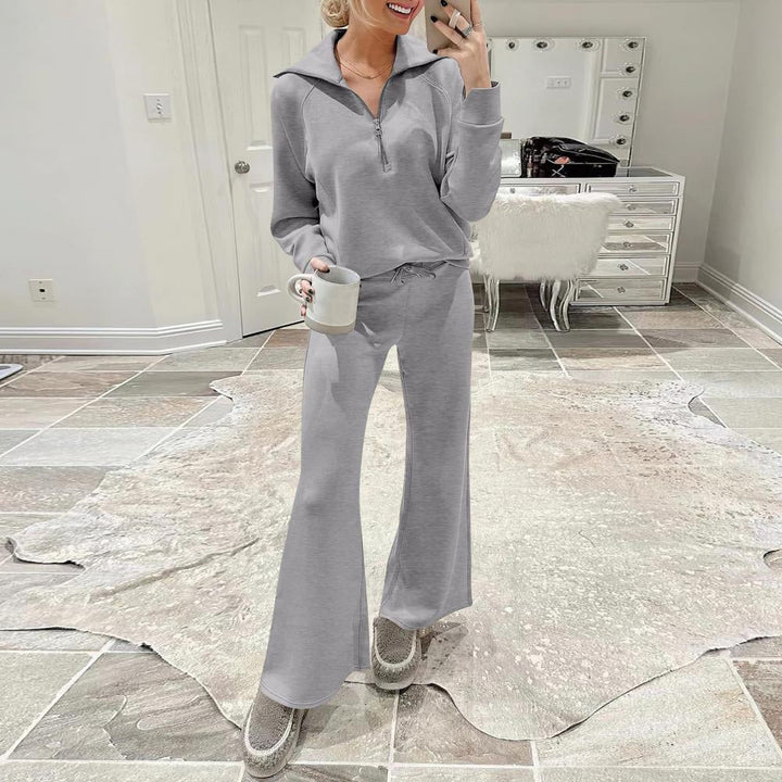 Set lounge comodo e spazioso con eleganti pantaloni a gamba larga - ideale per le donne