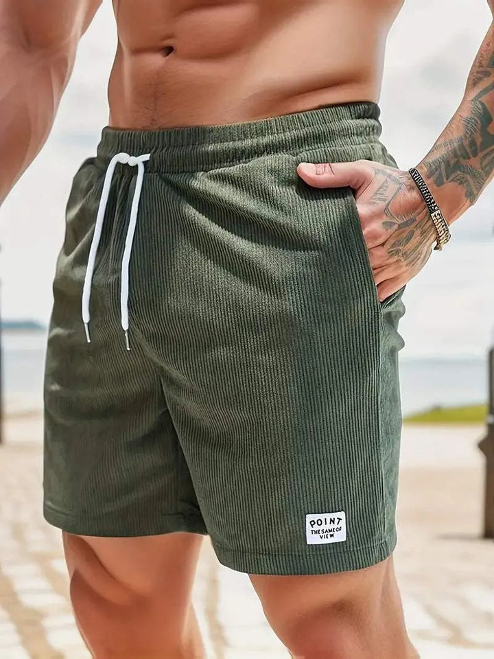 Pantaloncini corti da uomo - Tissu Léger et Respirant avec Taille Élastique à Cordons de Serrage