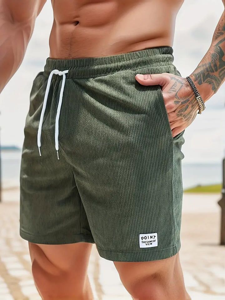 Pantaloncini estivi alla moda da uomo in morbido velluto a coste di cotone - comfort e stile per tutti i giorni