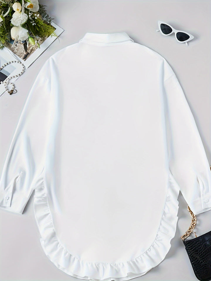 Accappatoio da donna oversize con polsini lunghi e rete sul davanti - boutonnage casual elegante e confortevole