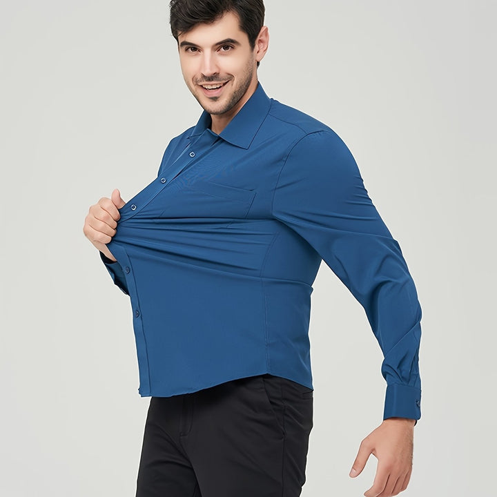 Elegante gilet da uomo in tessuto di cotone traspirante - taglio moderno e manica lunga con bottoni