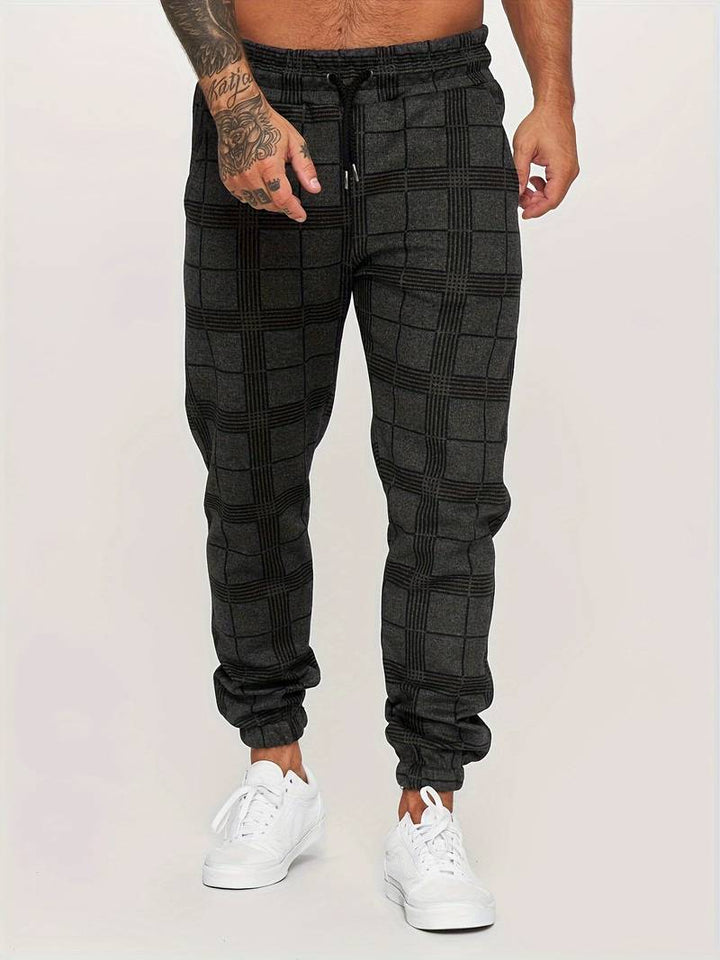 Joggers a quadri Slim Fit da uomo di UrbanFit - Un look casual elegante e confortevole