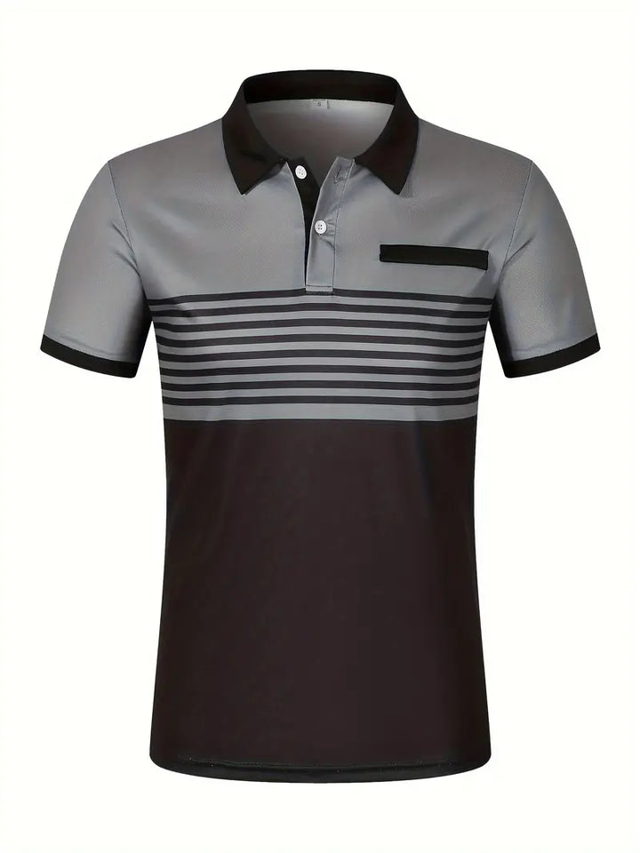 Polo elegante da uomo slim fit con cintura - maniche corte, look casual ed elegante