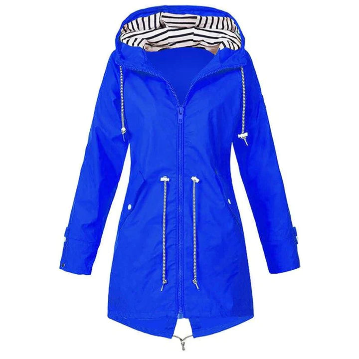 GENZINA - Elegante cappotto lungo impermeabile per un look elegante e una protezione affidabile dalla pioggia