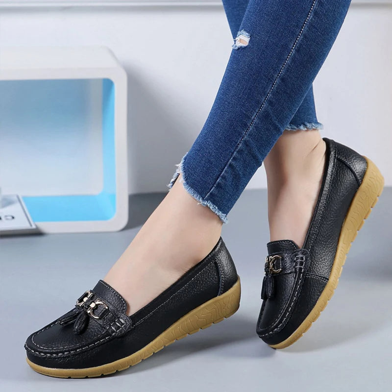 Ballerine eleganti da donna in pelle Alinne - Abbigliamento elegante e confortevole