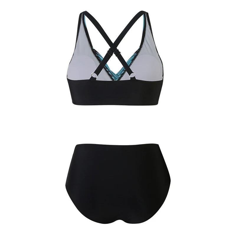 Talia - Elegante e confortevole set bikini a vita alta per donna