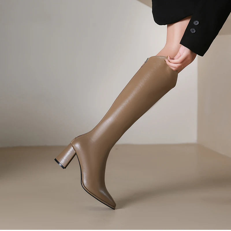 Callie - Eleganti stivali da donna al ginocchio per un look elegante e raffinato