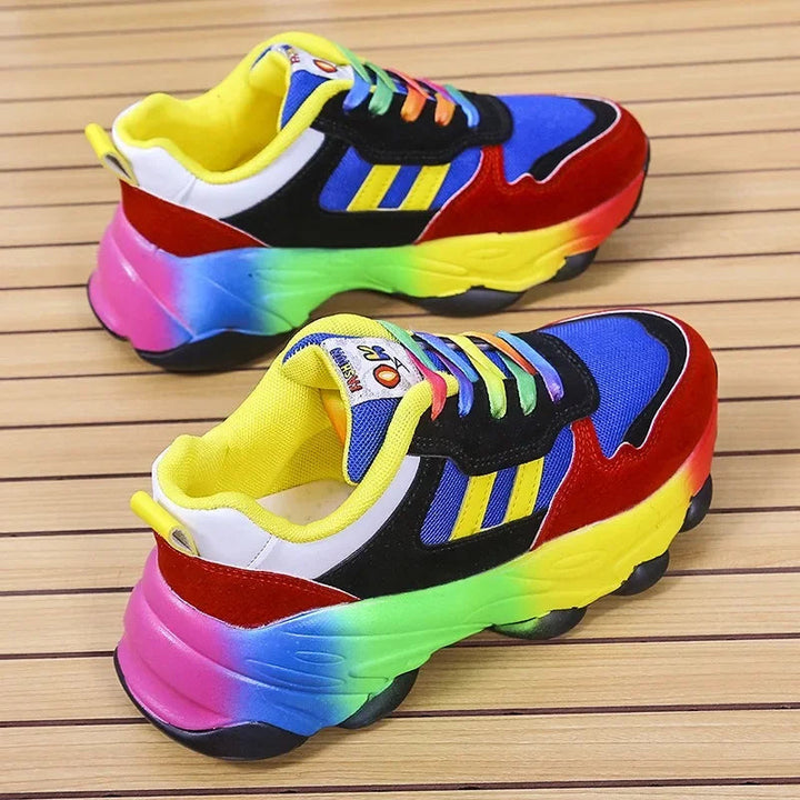 ActiveStep - Scarpe da ginnastica multicolori alla moda su una suola spessa per uno stile unico e il massimo del comfort