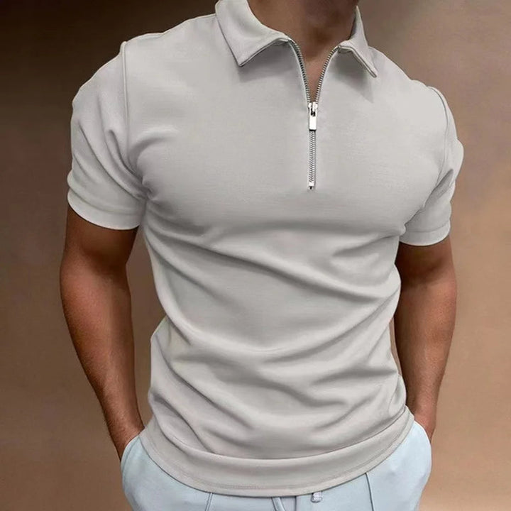 Leonardo - Elegante polo con lussuoso colletto a zip per un look elegante e sofisticato