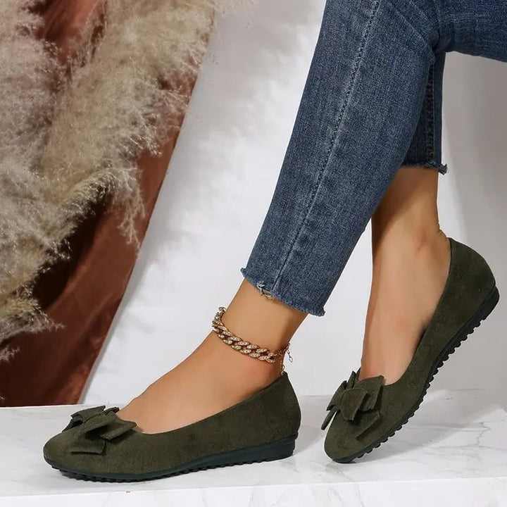 Eleganti zeppe slip-on da donna con incantevoli fiocchi per un look unico
