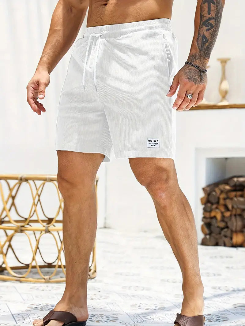 Pantaloncini estivi alla moda da uomo in morbido velluto a coste di cotone - comfort e stile per tutti i giorni