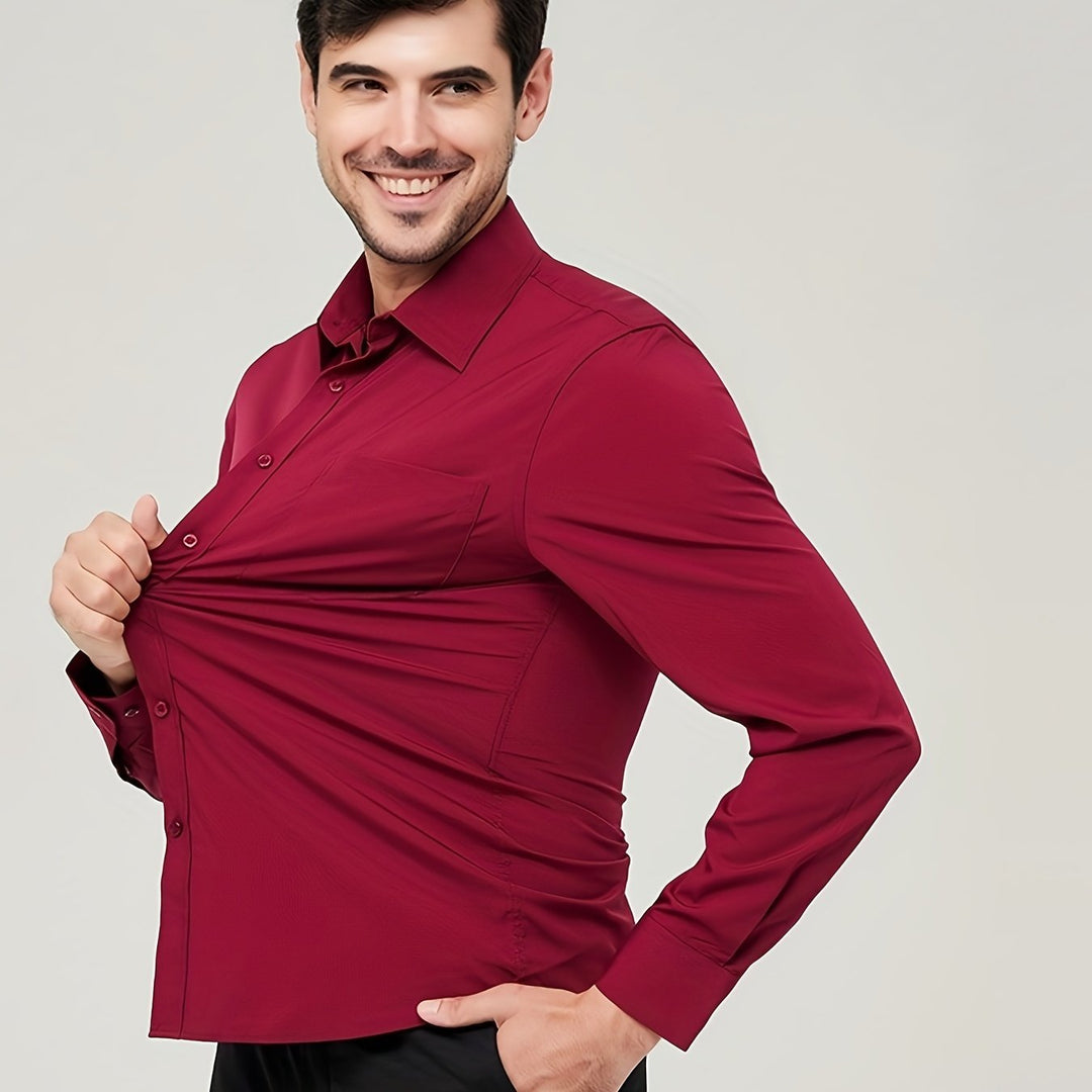 Elegante gilet da uomo in tessuto di cotone traspirante - taglio moderno e manica lunga con bottoni