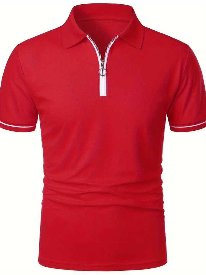 Camisas Polos para Hombre de Ajuste Delgado con Manga Corta y Detalle de Contraste Elegante, Perfectas para un Estilo Moderno y Sofisticado