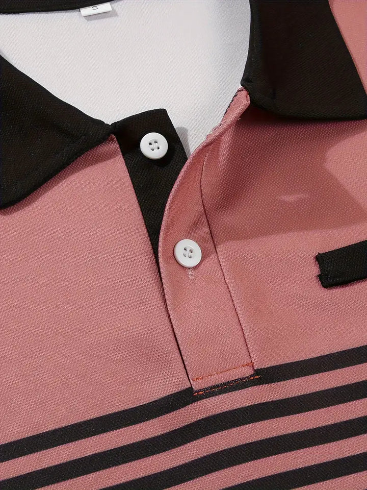 Polo elegante da uomo slim fit con cintura - maniche corte, look casual ed elegante