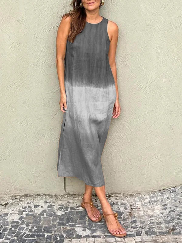 Abito estivo da donna elegante e confortevole con elegante scollatura a V