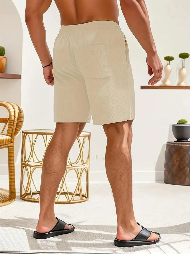Pantaloncini corti da uomo - Tissu Léger et Respirant avec Taille Élastique à Cordons de Serrage