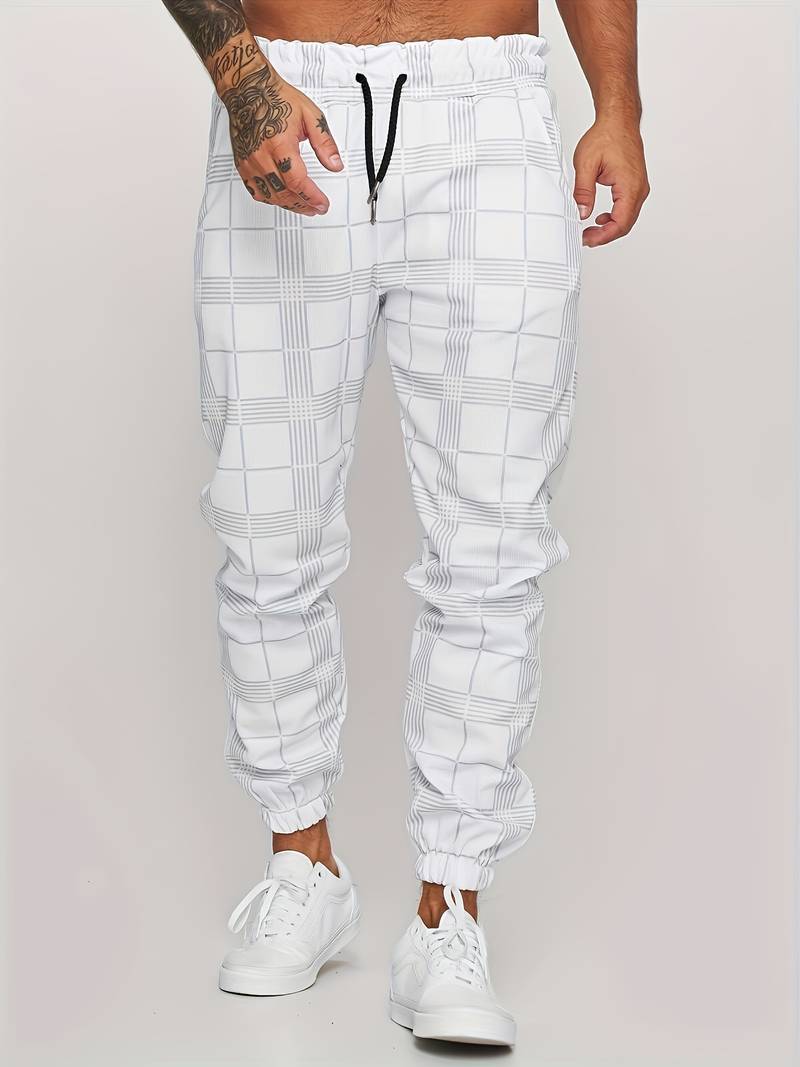 Joggers a quadri Slim Fit da uomo di UrbanFit - Un look casual elegante e confortevole