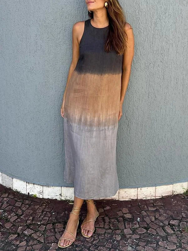 Abito estivo da donna elegante e confortevole con elegante scollatura a V