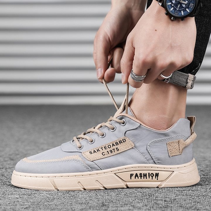 Esclusive scarpe sportive da uomo in tela con finiture uniche realizzate a mano