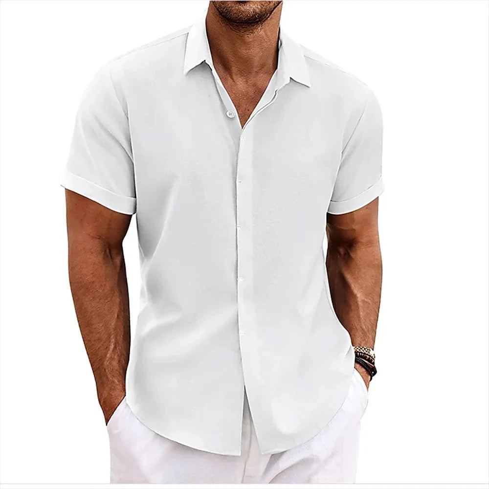 Elian - Elegante camicia da uomo in lino per un look elegante e classico